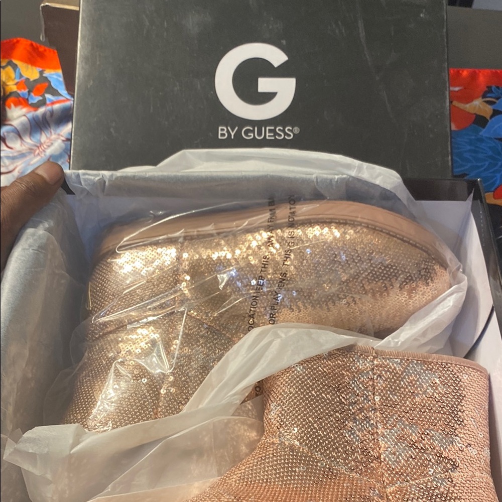 Guess Rose Gold Ankle Boots